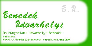 benedek udvarhelyi business card